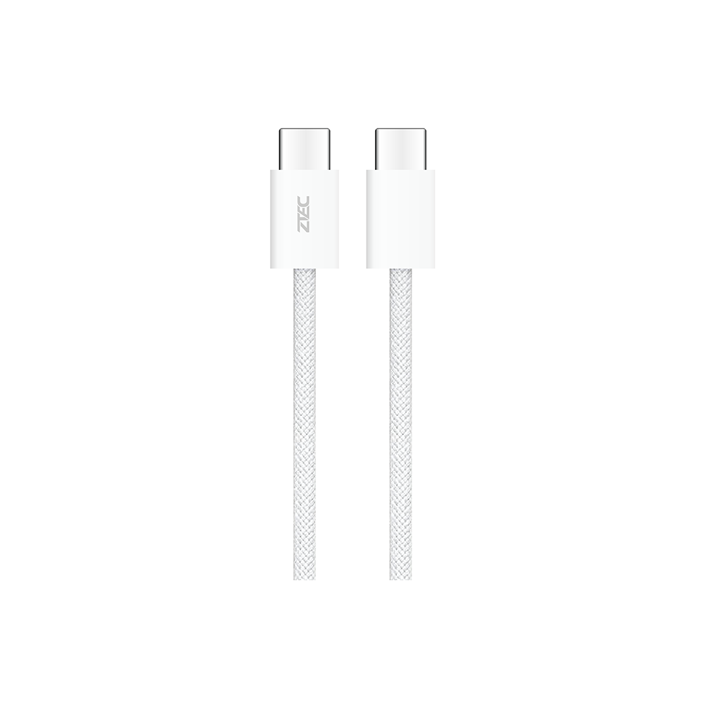 สายชาร์จเร็ว ZTEC รุ่น ZC322 USB-C to USB-C 1 เมตร สีขาว (รองรับเทคโนโลยี PD และ QC)_0